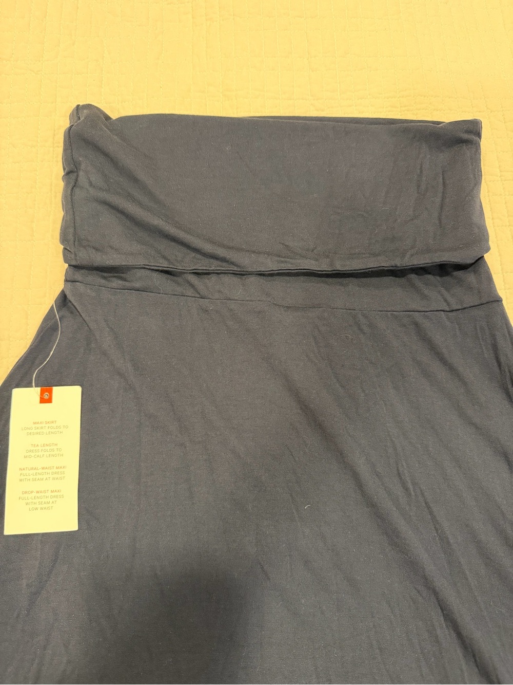 GAP navy blue 4 ways to wear it Fold-Over Waist Maxi Skirt